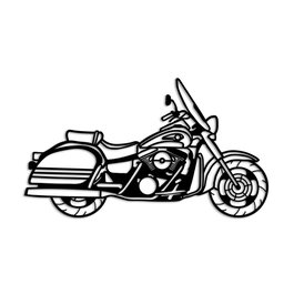 Wallity Escultura de pared Motorcycle en negro